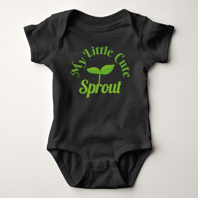 my little cute sprout baby bodysuit (Front)