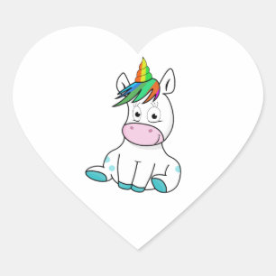 My little cute Unicorn Heart Sticker