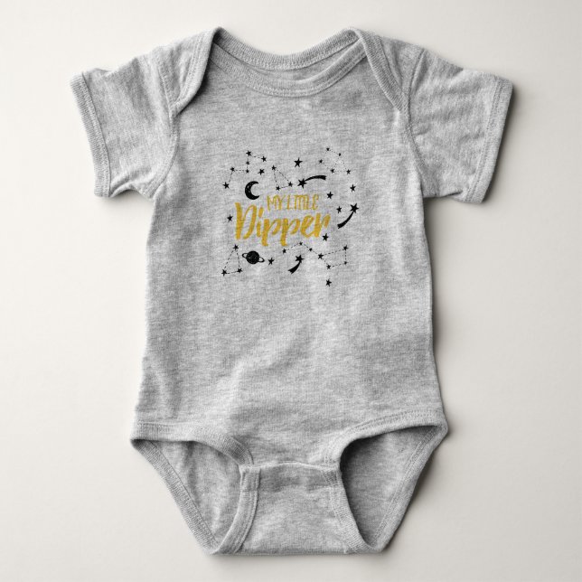 My Little Dipper Baby One Piece Star T-Shirt Bodysuit (Front)