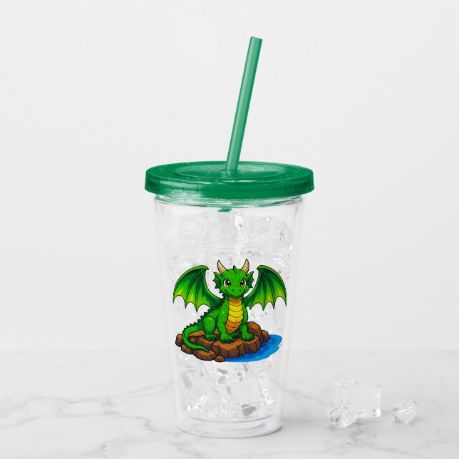 My little dragon acrylic tumbler (Back Ice)