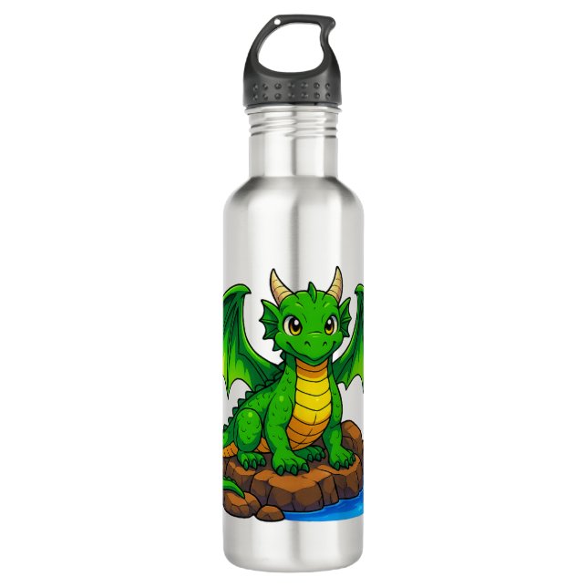 My little dragon stainless steel water bottle (Front)