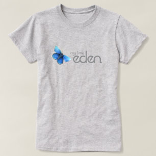 my little eden logo blue butterfly t-shirt
