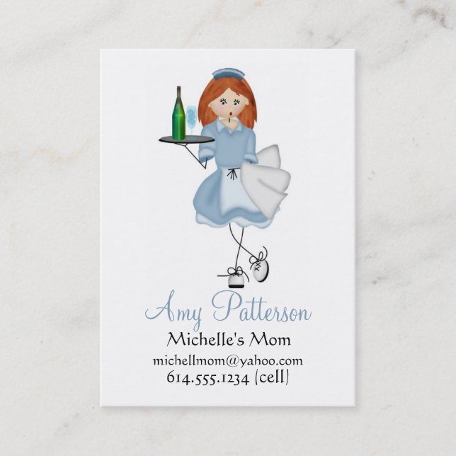 My Little Future Waitress Mommy Cards (Front)