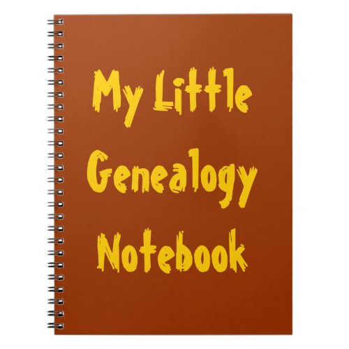 My Little Genealogy Notebook