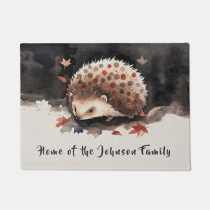 My little hedgehog friend "Dwergerl" own text Doormat