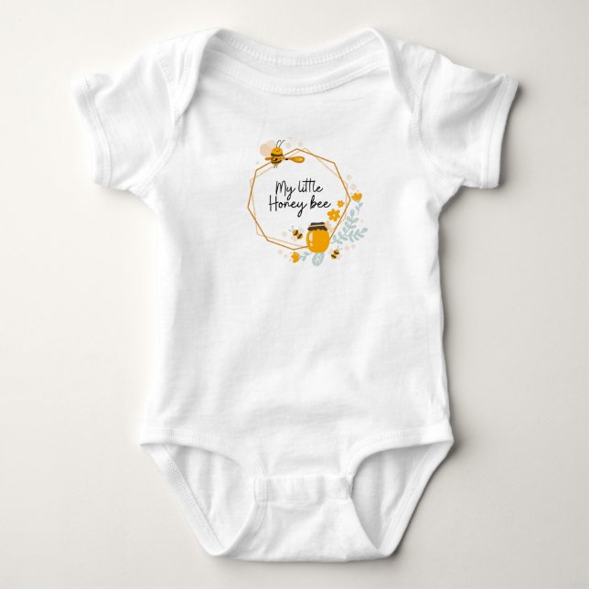 My Little Honey Bee Baby Bodysuit (Front)