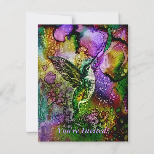 My Little Hummingbird Invitation (Front)