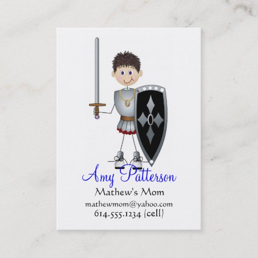Customizable My Little Knight Player Mommy Cards Business Card