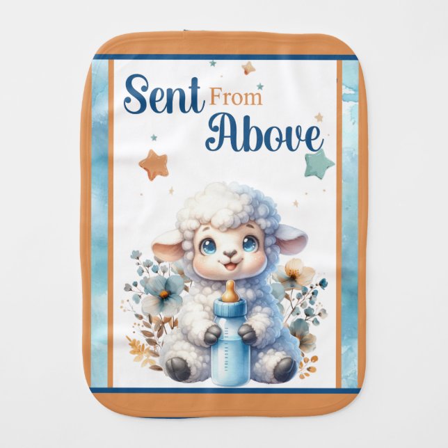 My Little Lamb Baby Burp Cloth (Front)