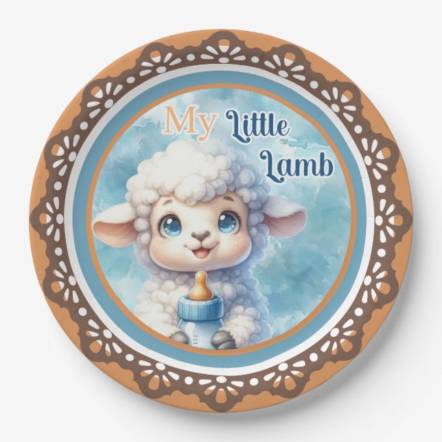 My Little Lamb Paper Plate (Front)