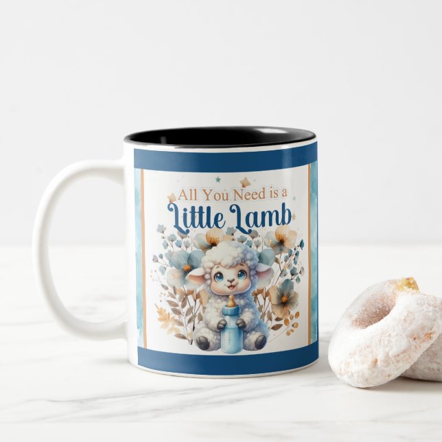 My Little Lamb Two-Tone Coffee Mug (With Donut)