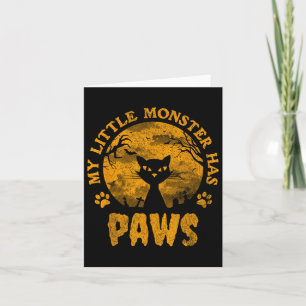 My Little Monster Has Paws Spooky Cat  Card