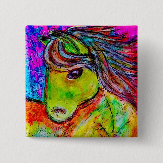 my little neon pony button (Front)