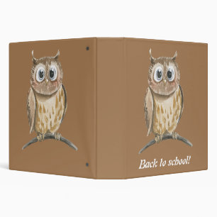 My little owl baby is back to school 3 ring binder