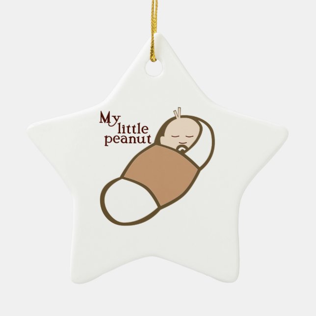 MY LITTLE PEANUT CERAMIC ORNAMENT (Front)