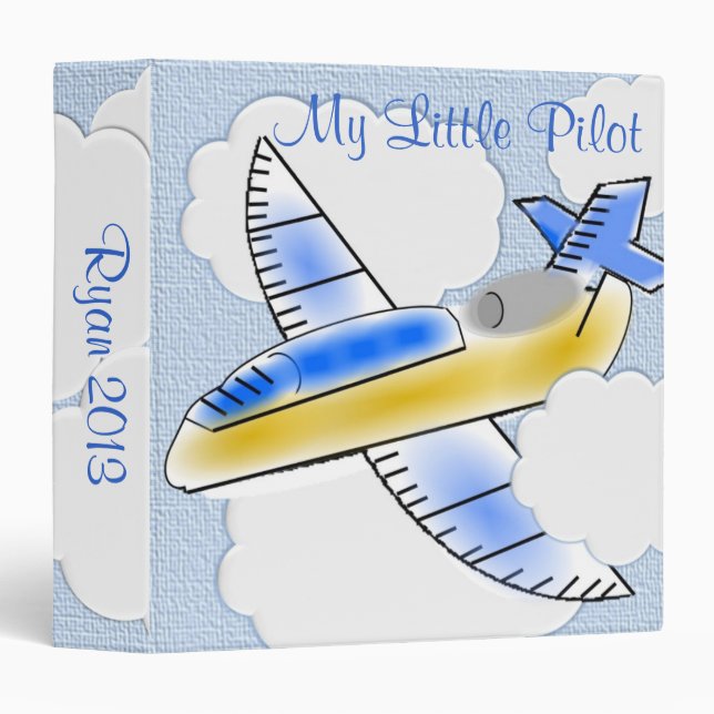 My Little Pilot Jetplane 3D Album Binder (Front/Spine)