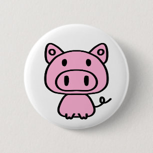 My Little Pink Piglet Badge Button