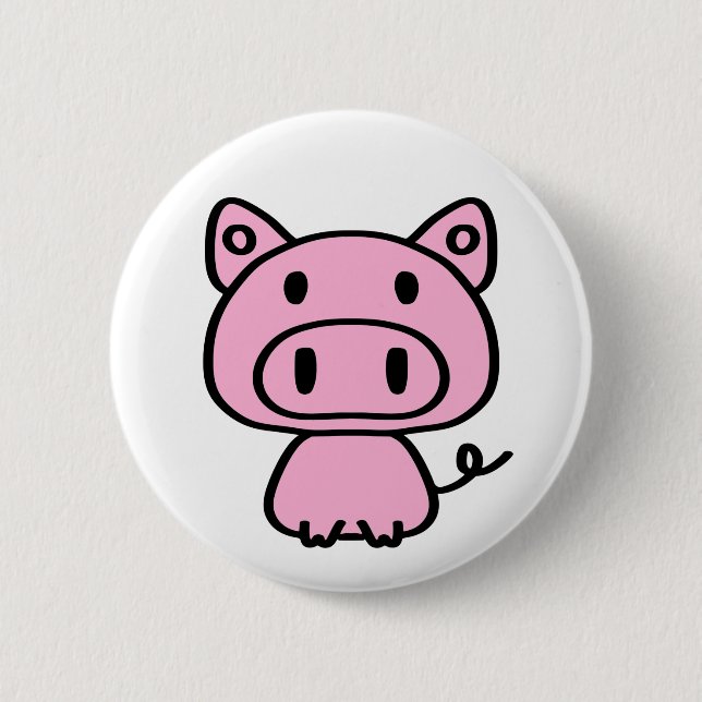 My Little Pink Piglet Badge Button (Front)