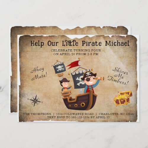 My Little Pirate BIrthday Invitation