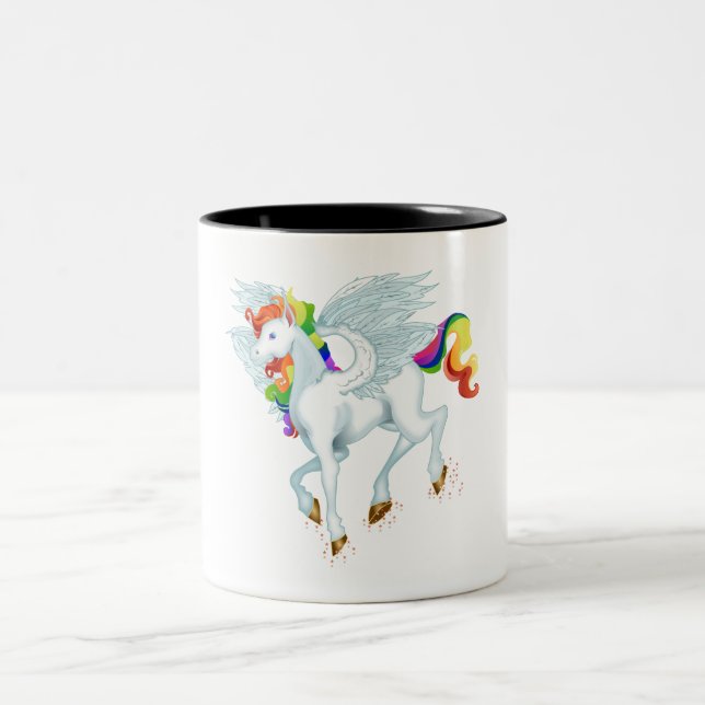 My Little Pony dream rainbow Pegasus Two-Tone Coffee Mug (Center)