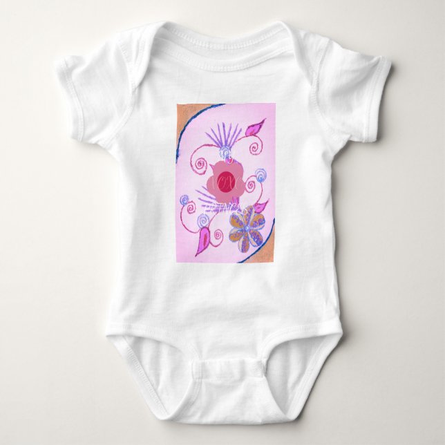 My Little Princess: Baby Pink Vector Inspirational Baby Bodysuit (Front)