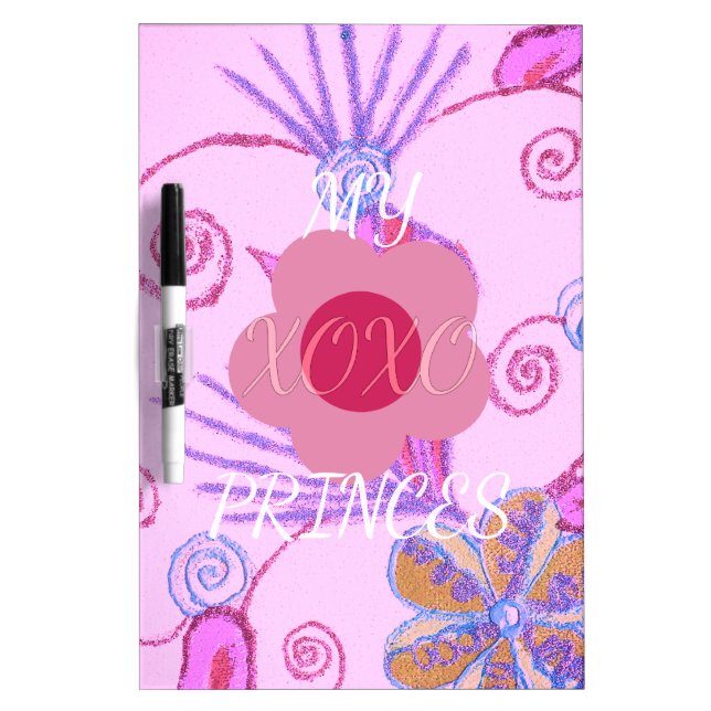 My Little Princess: Baby Pink Vector Inspirational Dry Erase Board (Front)
