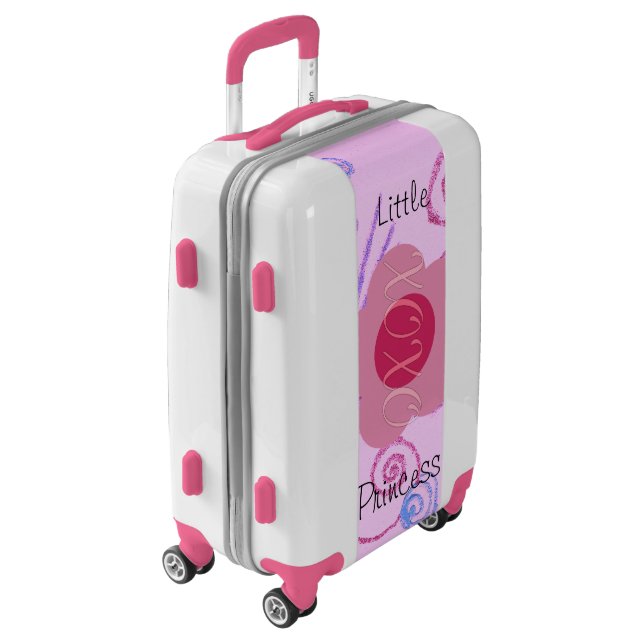 My Little Princess: Baby Pink Vector Inspirational Luggage (Rotated Left)