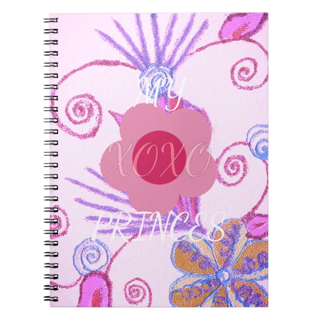 My Little Princess: Baby Pink Vector Inspirational Notebook (Front)