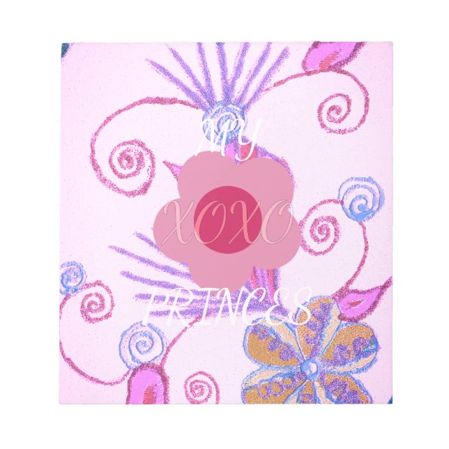 My Little Princess: Baby Pink Vector Inspirational Notepad (Front)