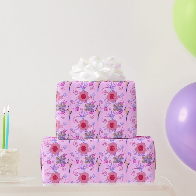 My Little Princess: Baby Pink Vector Inspirational Wrapping Paper (Party Gifts)