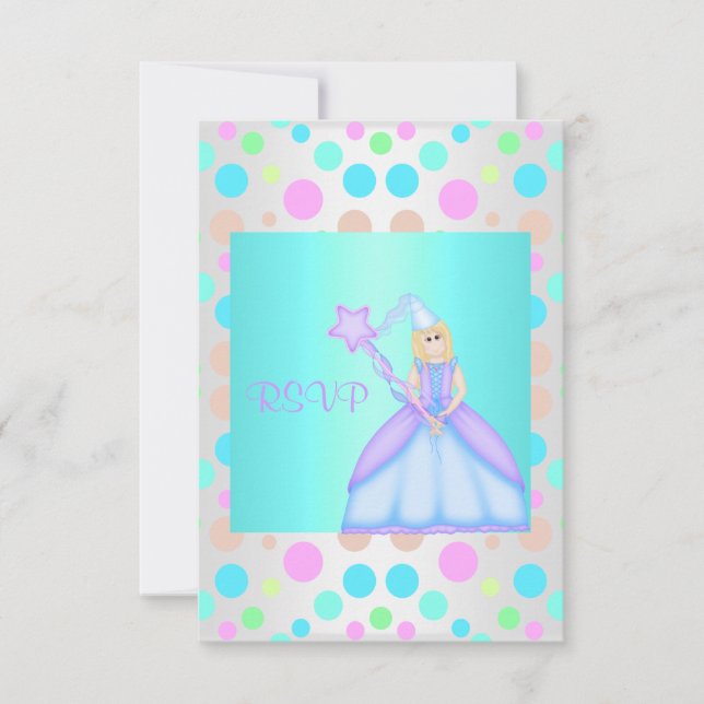 MY LITTLE PRINCESS BIRTHDAY PARTY RSVP CARD (Front)