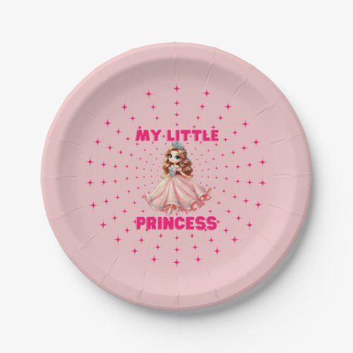 MY LITTLE PRINCESS PINK PAPER PLATES
