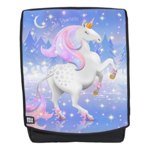 My Little Princess Unicorn Sparkles Frozen Lake Backpack