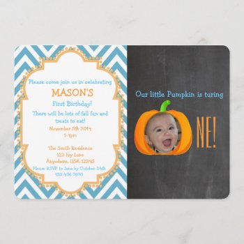 My Little Pumpkin 1st Birthday Invitation by CardinalCreations at Zazzle