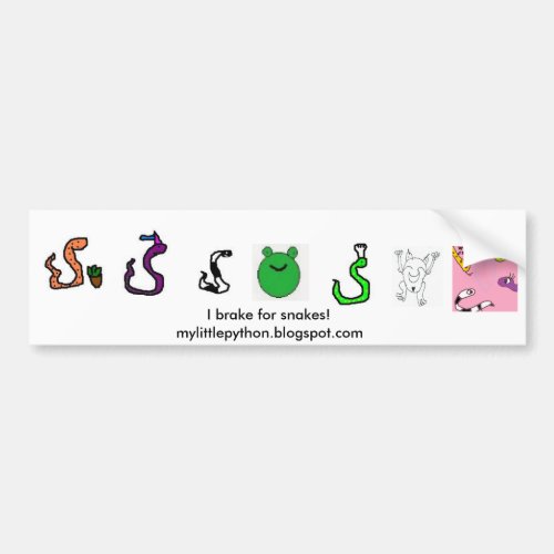 My LIttle Python bumper sticker
