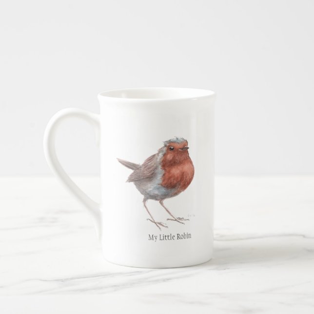 'My Little Robin' Bone China Tea Cup (Left)