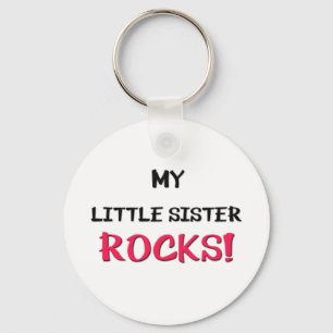 My Little Sister Rocks Keychain