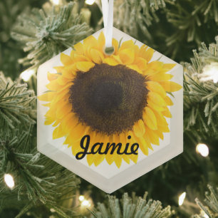 My Little Sunflower Star Christmas Ornaments