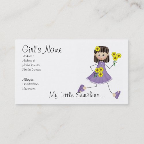 My Little Sunshine Mommy Card Business Cards