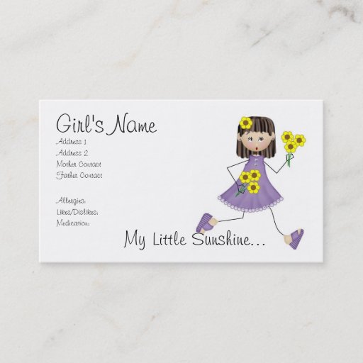 Customizable My Little Sunshine Mommy Card Business Cards