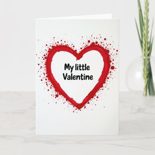 My Little Valentine Heart Card (Front)