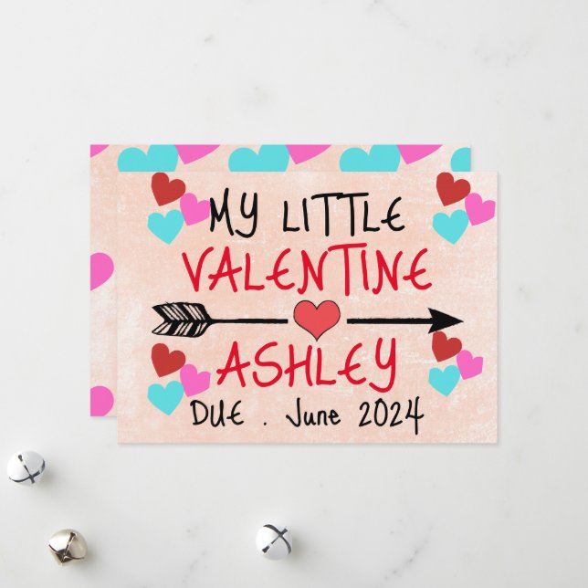 My little Valentine pregnancy announcement  (Front/Back In Situ)