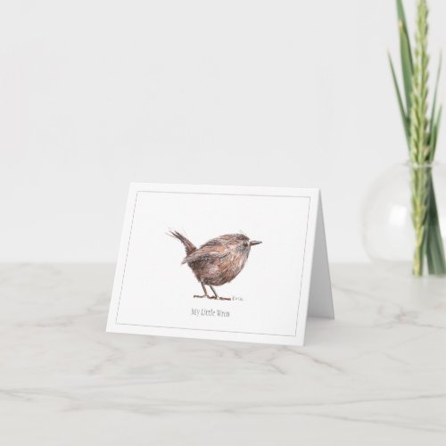 My Little Wren Greetings Card