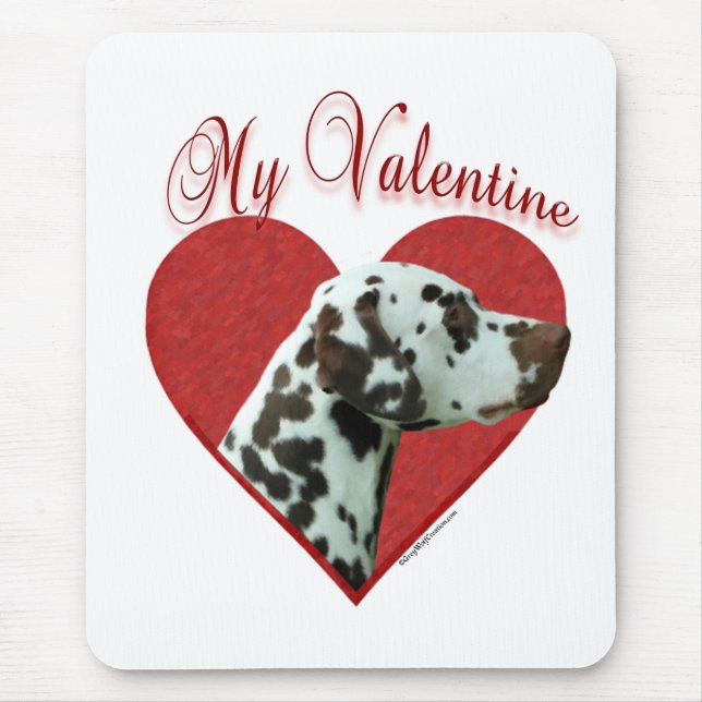 My Liver Dalmatian Valentine Mouse Pad (Front)
