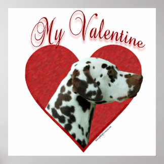My Liver Dalmatian Valentine Poster