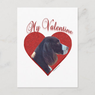 My Liver English Springer Spaniel Valentine Holiday Postcard