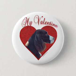 My Liver English Springer Spaniel Valentine Pinback Button