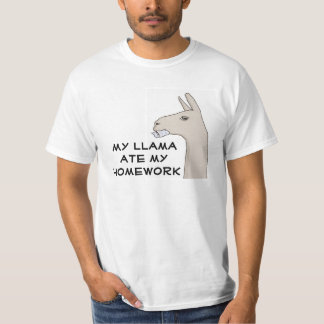 "My Llama Ate My Homework" T-Shirt. T-Shirt