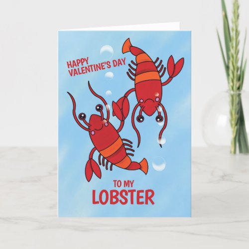 My Lobster  Happy Valentines Day  Holiday Card