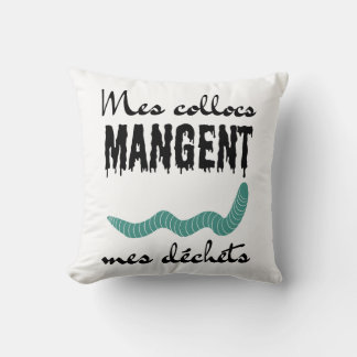 My locals eat my waste throw pillow